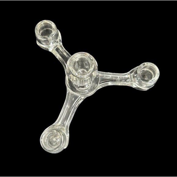 Indiana Glass COLONY 3 Arm, 4 Candle Teardrop Mid Century Mod Epergne Candelabra - Picture 3 of 7